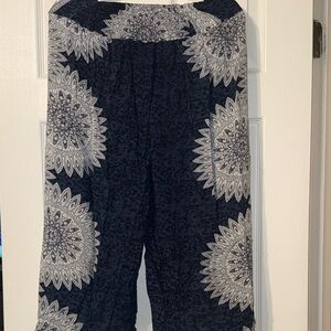 Black and White Mandala Print Pants